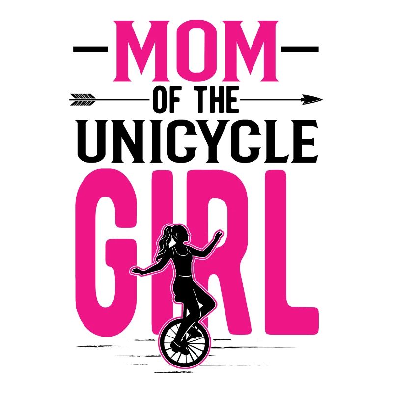 Mutter von Einrad Mädchen