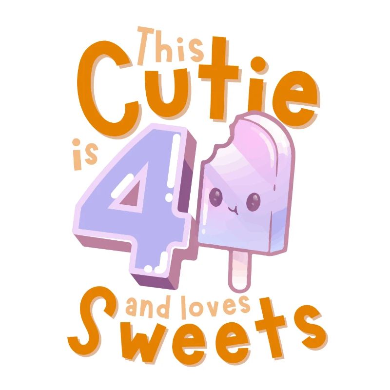 4. Geburtstag Kawaii Eis Geschenkidee für Mädchen