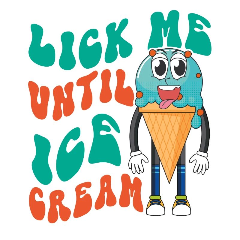 Crème glacée Pun Cone Lèche-moi jusqu’à ce que