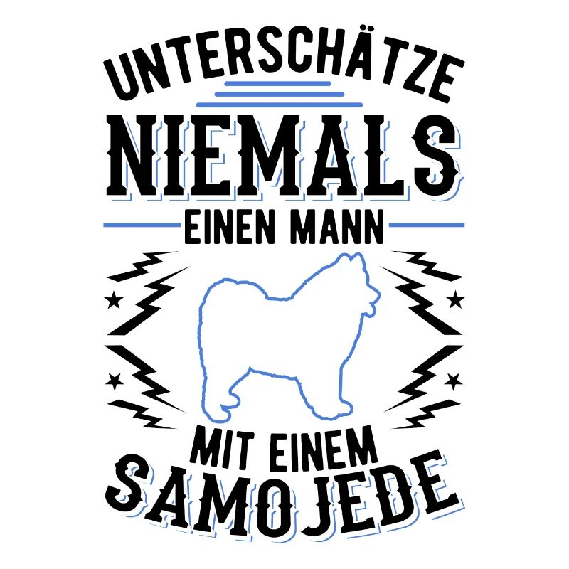 Samojede Mann Schlittenhund Samojeden