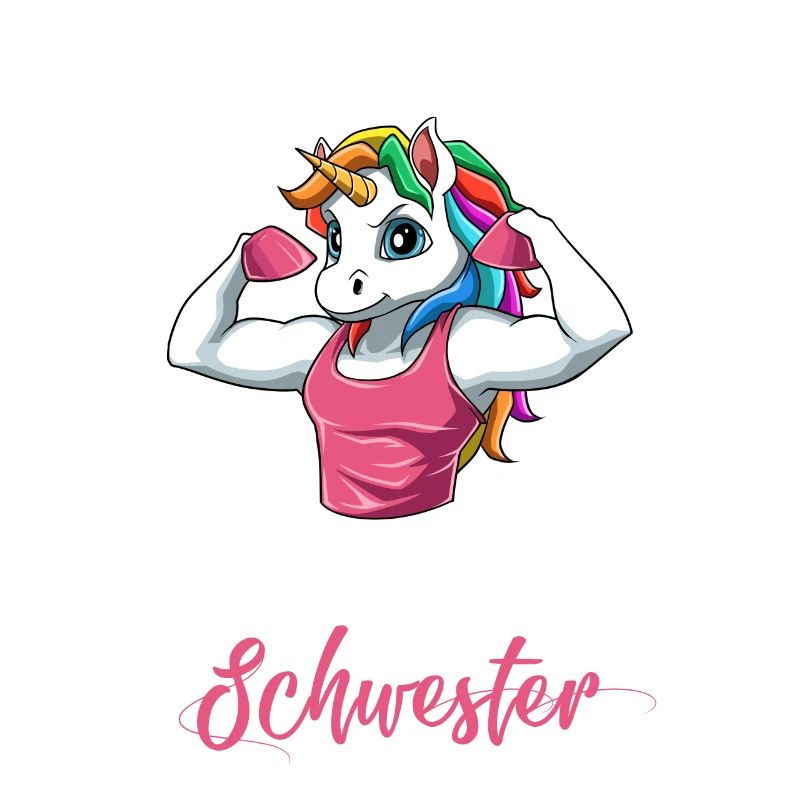 Große Schwester Starkes Einhorn Schwestern