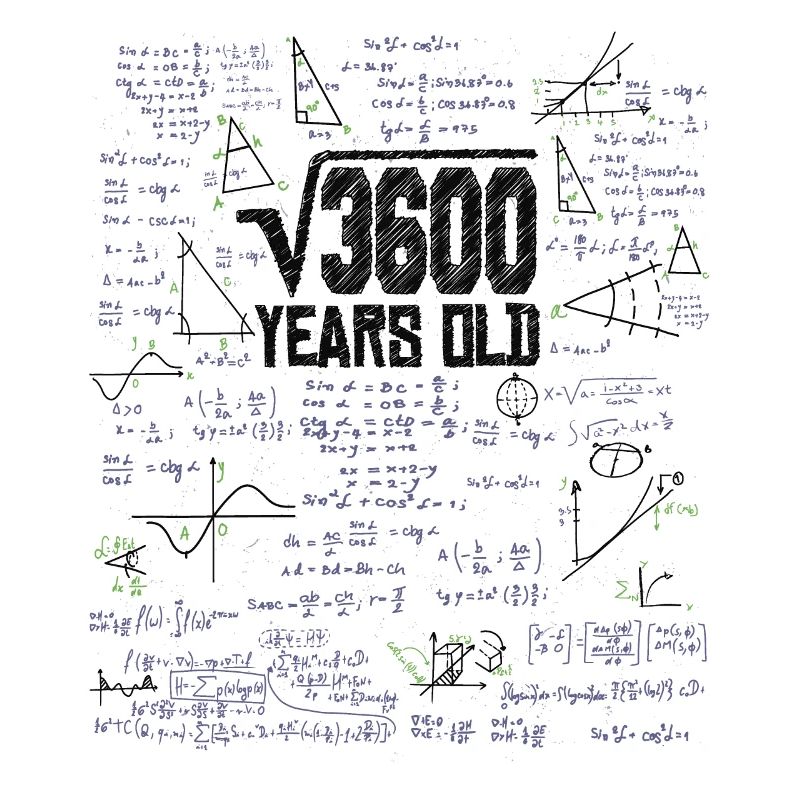 Racine carrée de 3600 math nerd 60e anniversaire