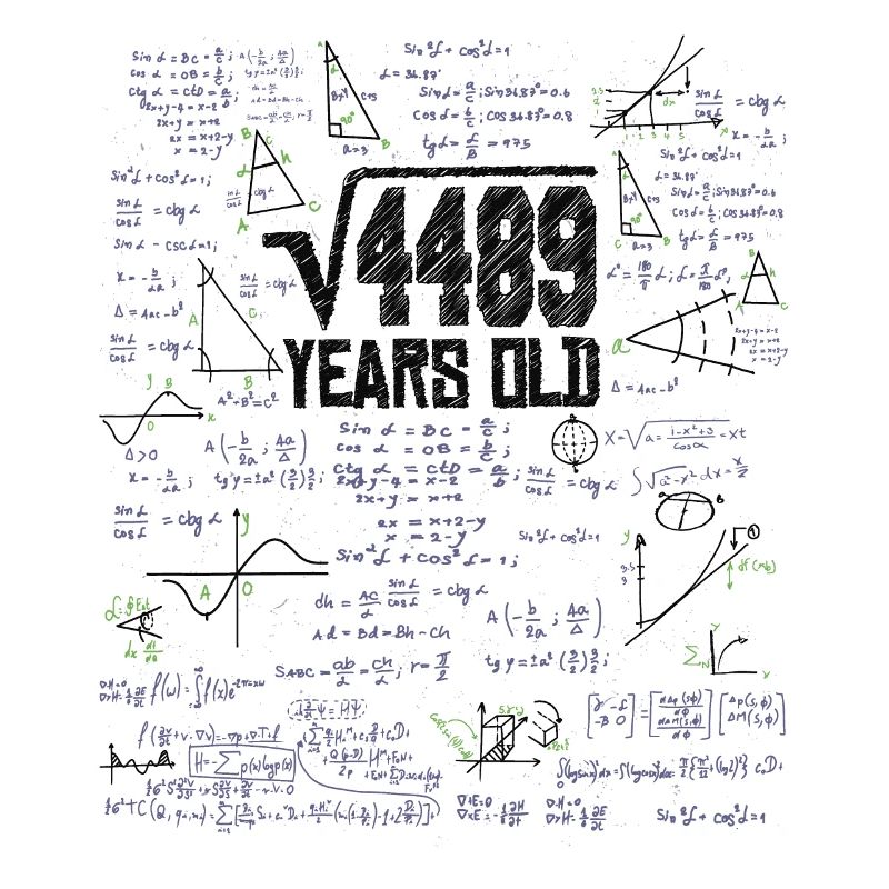 Square Root of 4489 Math Nerd 67th Birthday