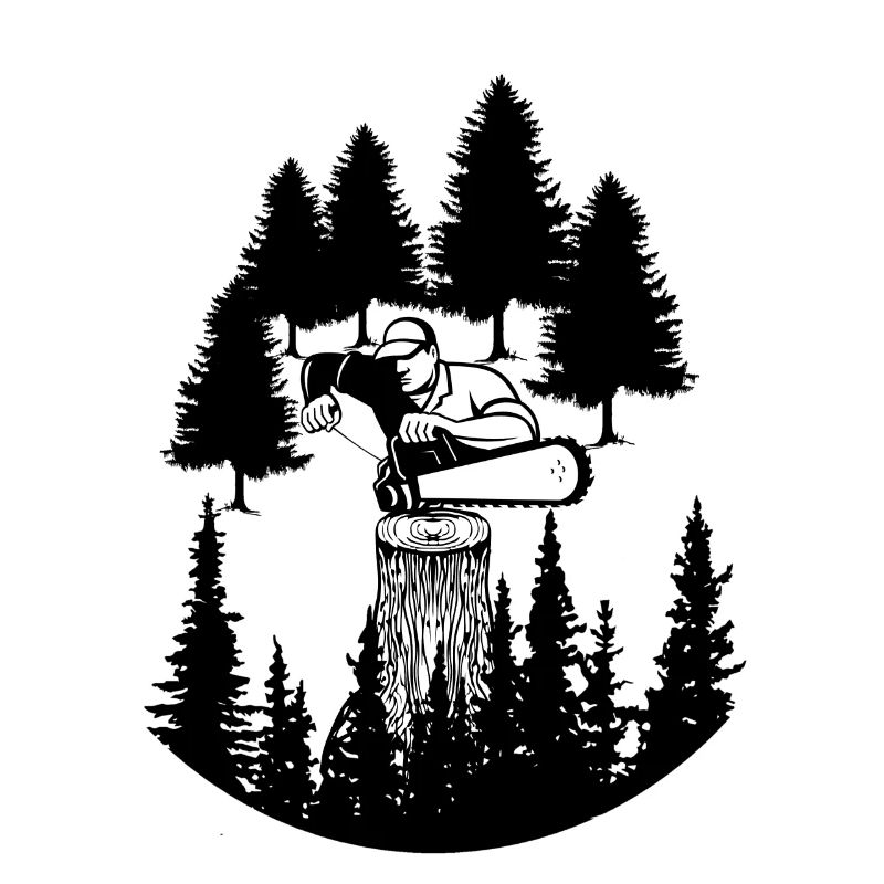 Chainsaw Axe Forester Lumberjack Saw Chain