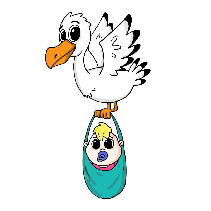 Oiseau avec grossesse de bébé