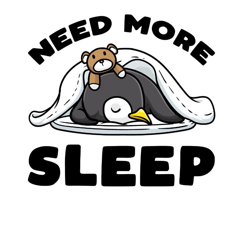 Need more sleep Sleeping Penguin Plush Toy