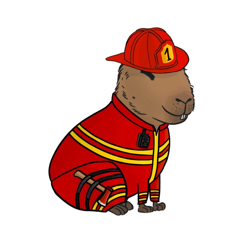 Firefighter Fire Brigade Capybara
