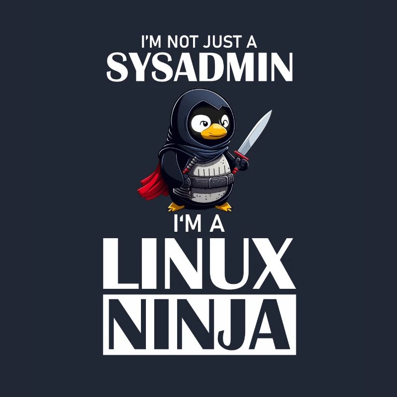 Linux Ninja I'm not a SysAdmin Tux Ninja Wizzard