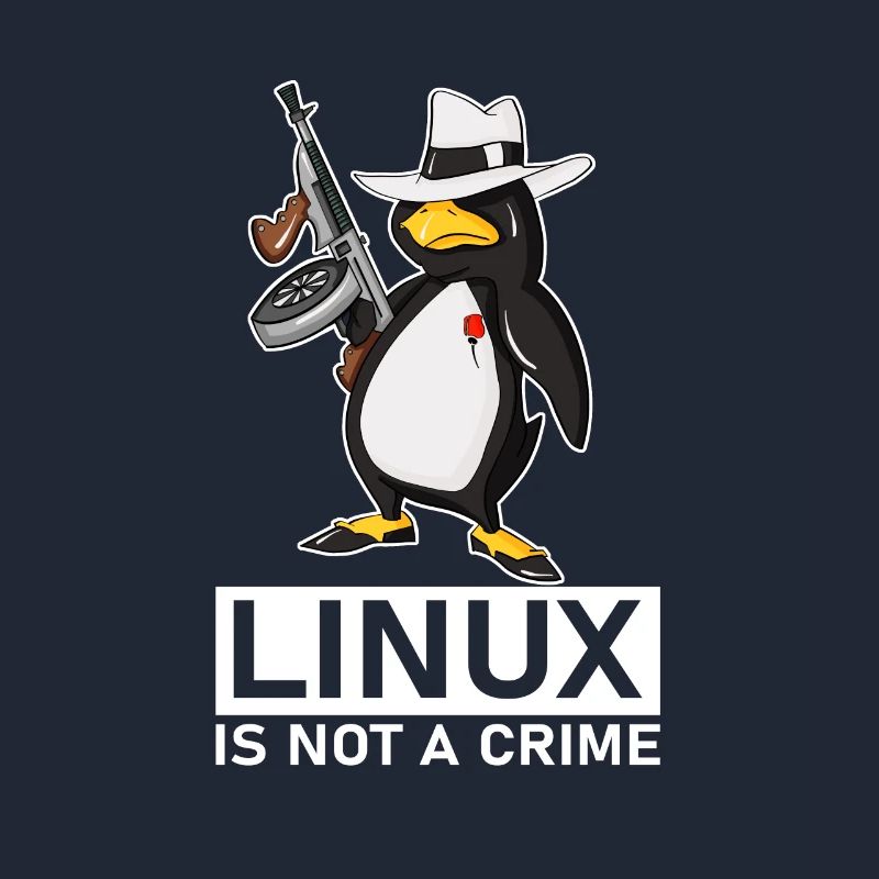 Linux is Not A Crime Linux Tux Penguin