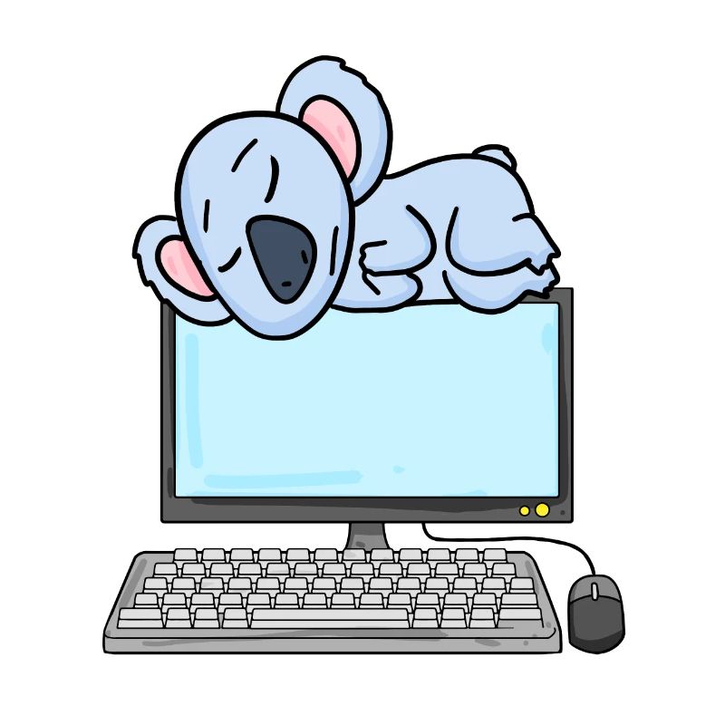 Koala Computer Nerd Programmierer Geschenk