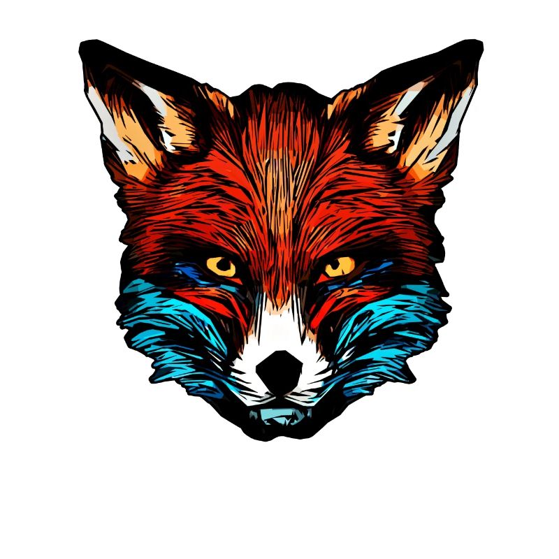 Conception d’animaux forestiers de renards parsemés de têtes d’animaux