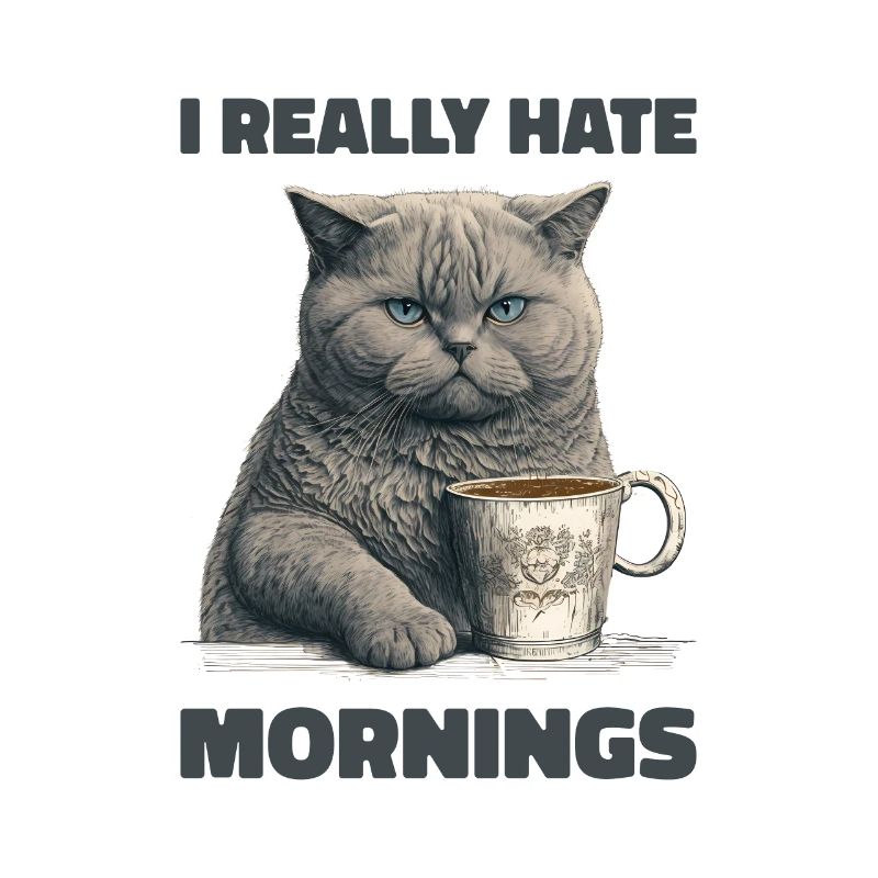 I Really hate Mornings Cat