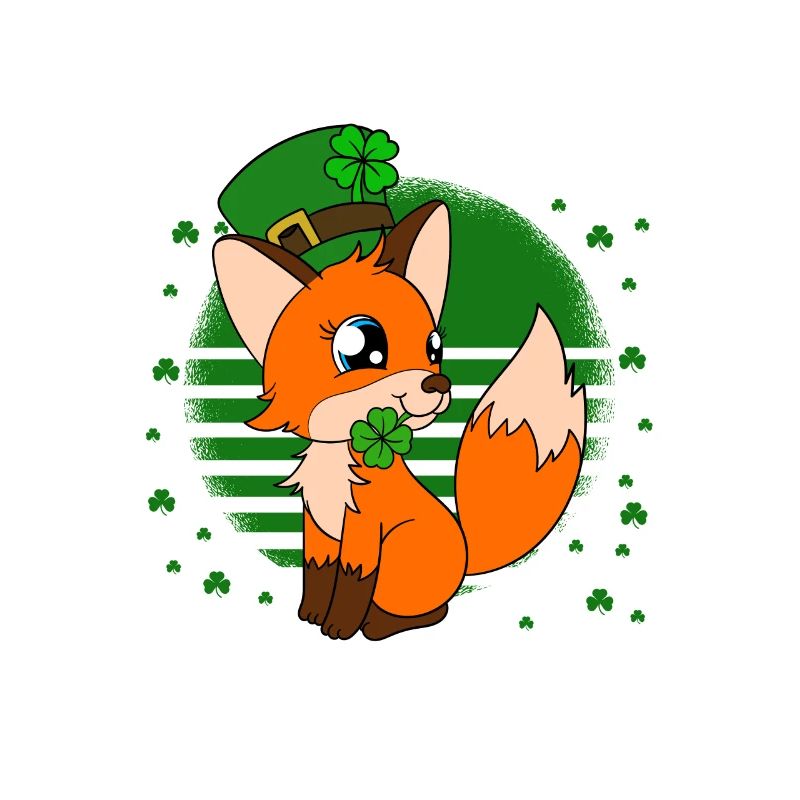 Mignon trèfle renard Saint-Patrick