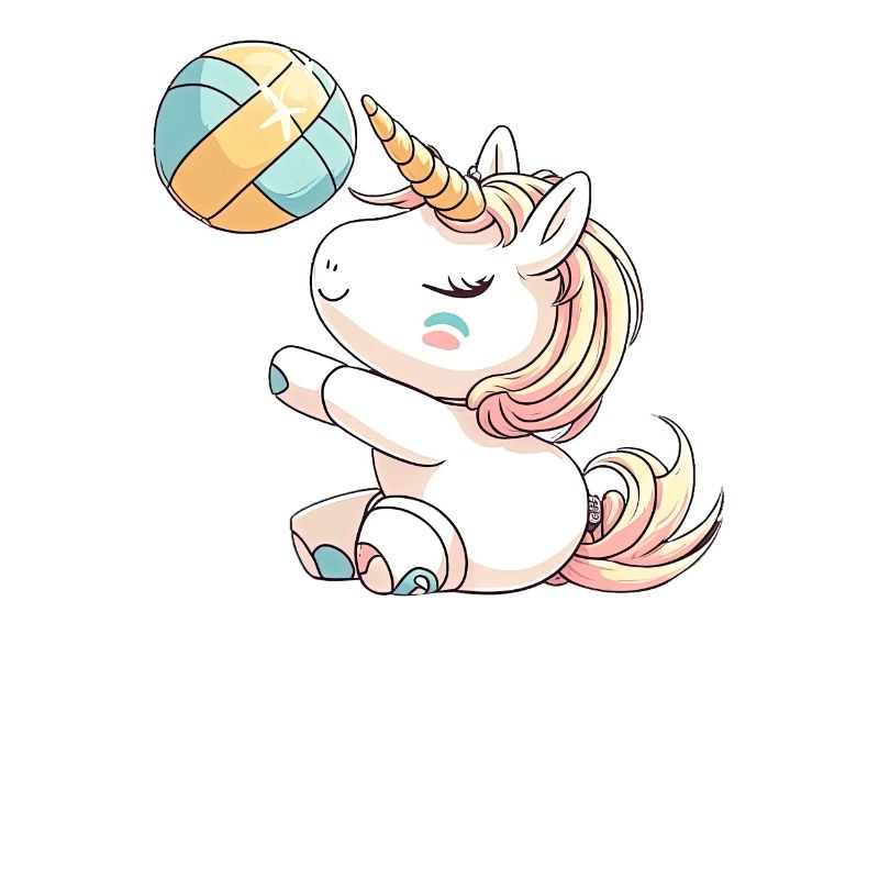 Volleyball-Einhorn-Mannschaft" - "Einhörner und