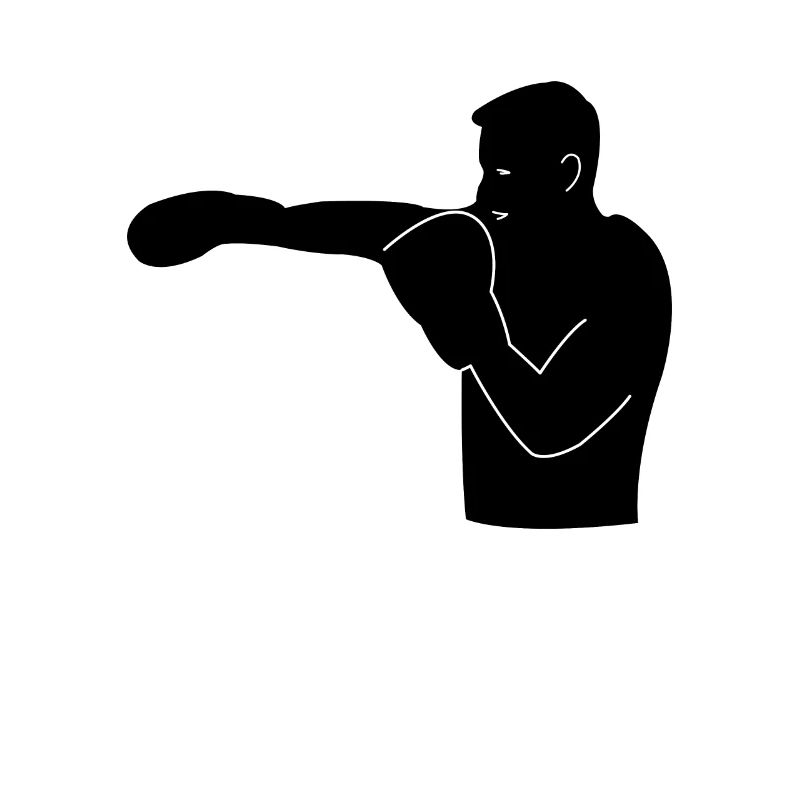 Silhouette de boxeur
