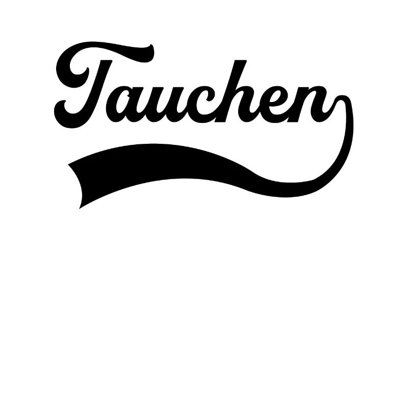 Tauchen Schriftzug