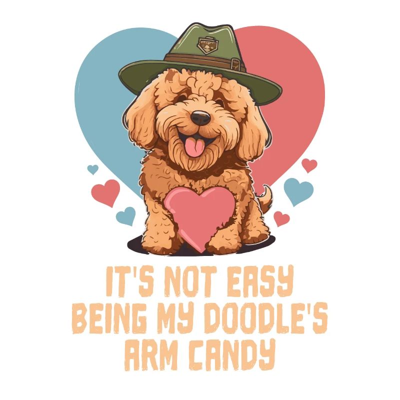 Pas facile d’être mon bras de griffonnage Candy Goldendoodle