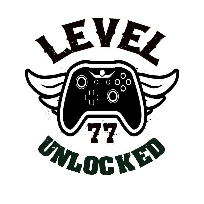 Level 77 Unlocked 77 Geburtstag