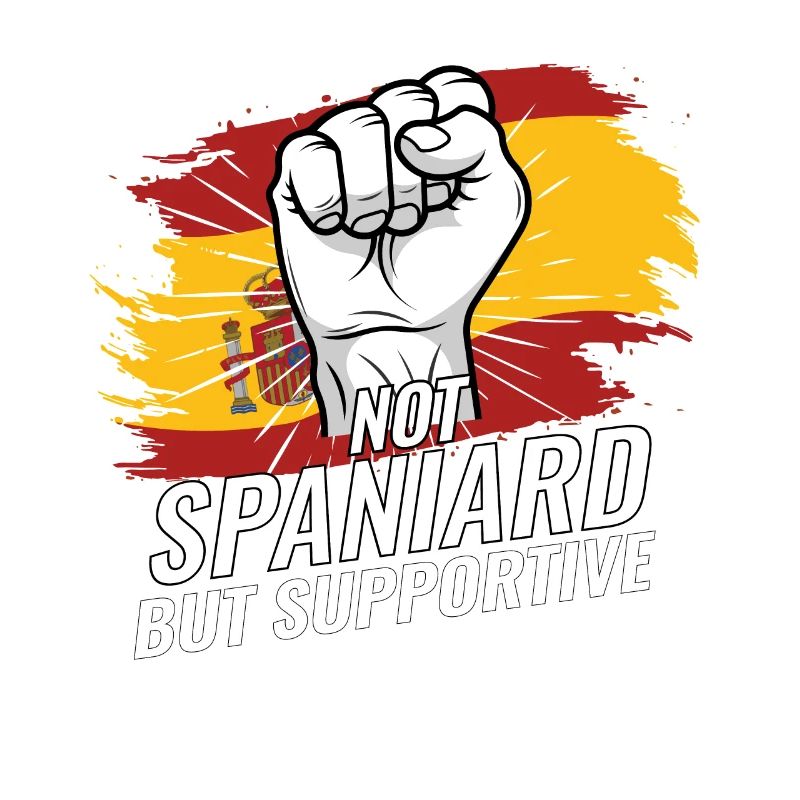 Pas espagnol mais soutien Espagne Pays drapeau