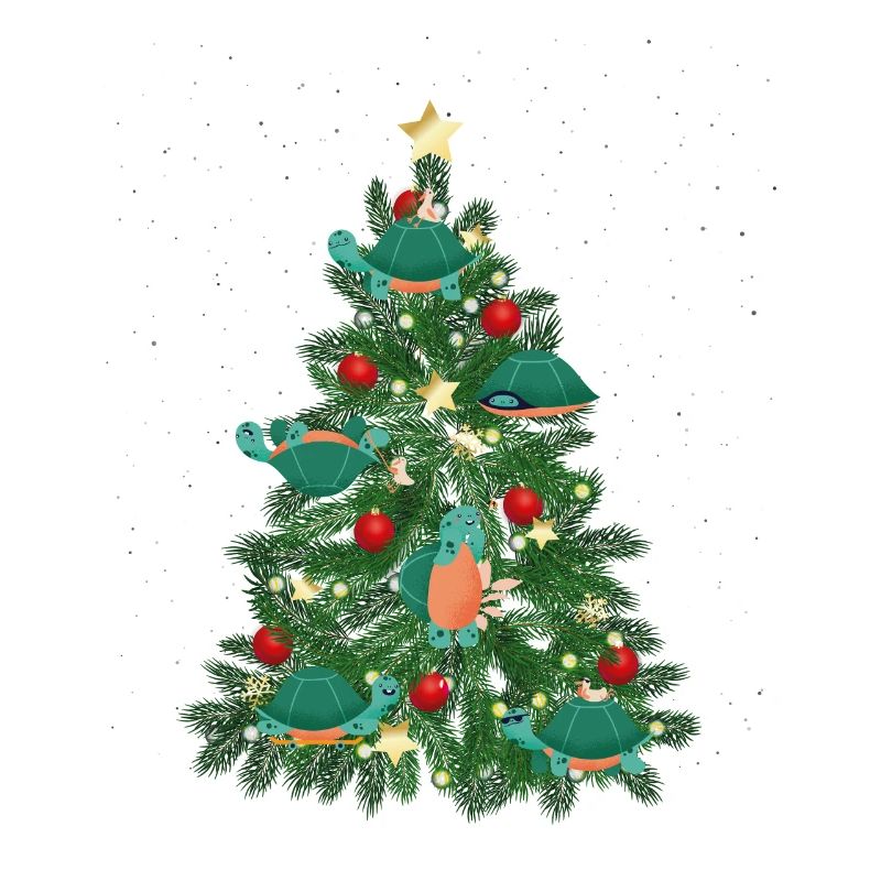 Sea Turtle Tortoise Christmas Tree