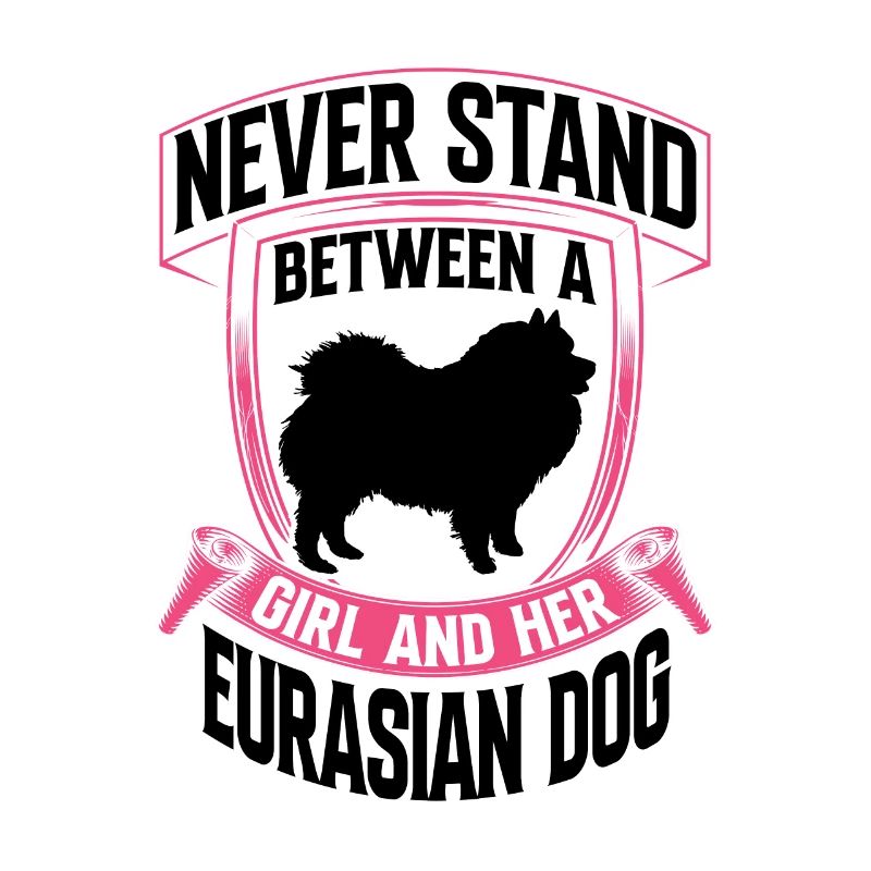 Fille et son Eurasier Eurasian Spitz