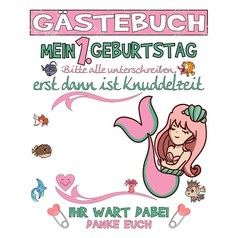 1. Geburtstag Mädchen & Junge Gästebuch