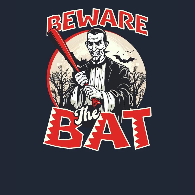Baseball Halloween Beware The Bat Vampire