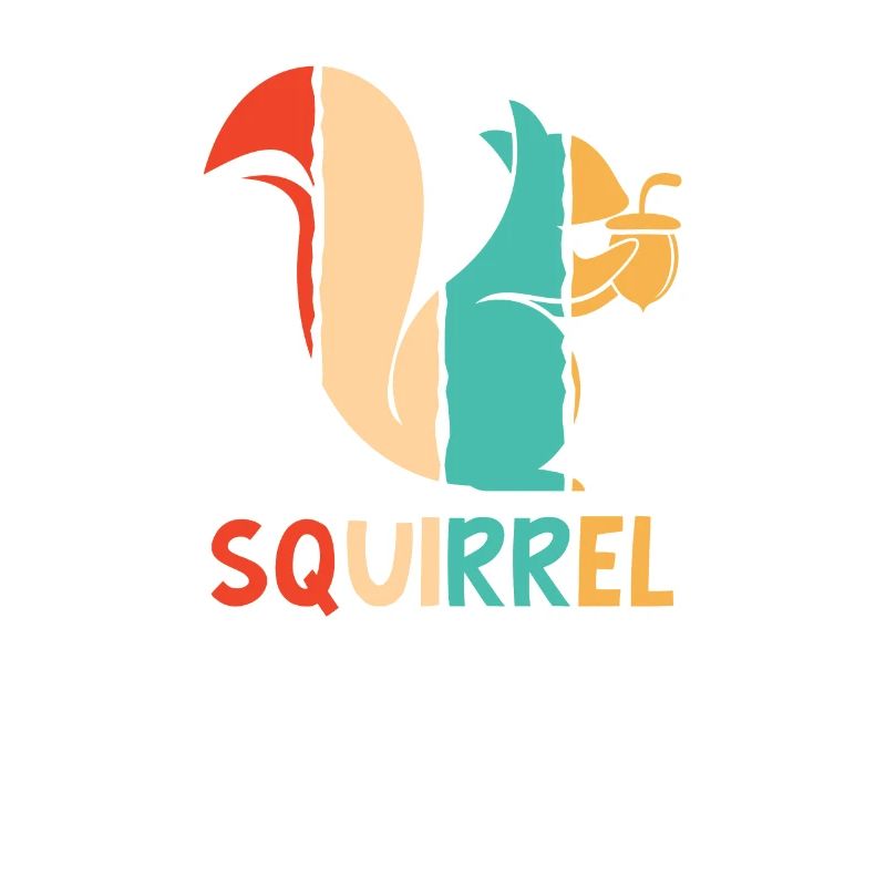 Retro Grey Squirrel Fox Squirrel