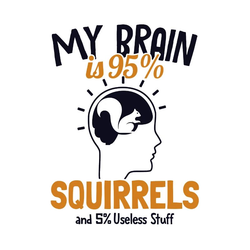 Mon cerveau est composé à 95% d’écureuils Écureuil gris Écureuil