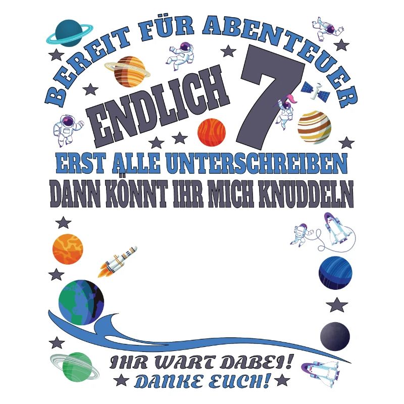 7. Geburtstag Junge & Mädchen Gästebuch