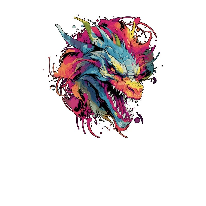 Buntes Kali Linux Drachen-Design für DevOps &