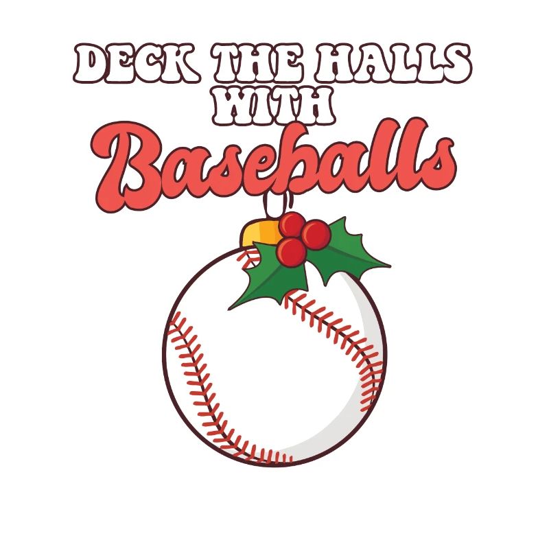 Deck The Halls With Baseball Player Catcher