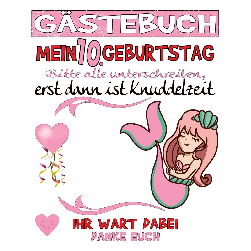 10. Geburtstag Mädchen & Junge Gästebuch