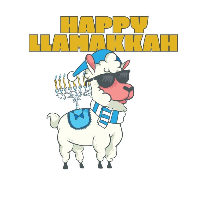 Joyeux lama de Noël juif de Noël de Llamakkah Hanoukka.