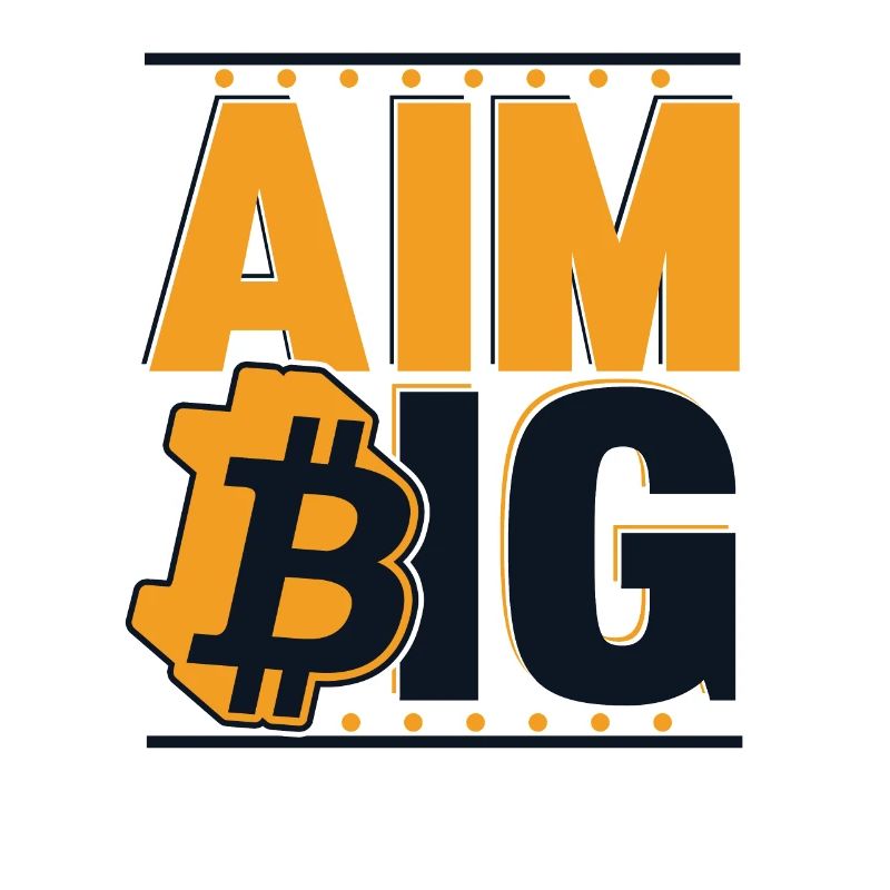 Aim Big Blockchain Crypto Cryptocurrency Bitcoin
