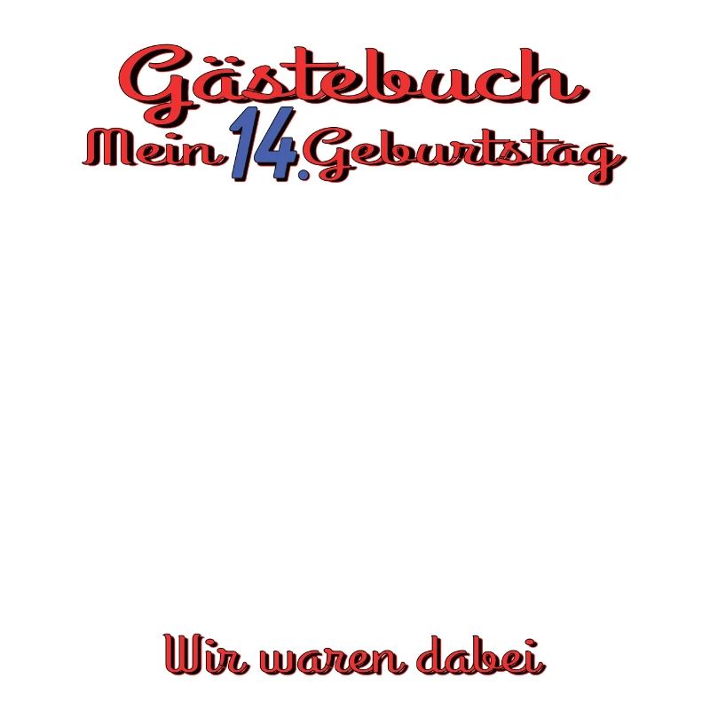 14. Geburtstag Mädchen & Junge Gästebuch