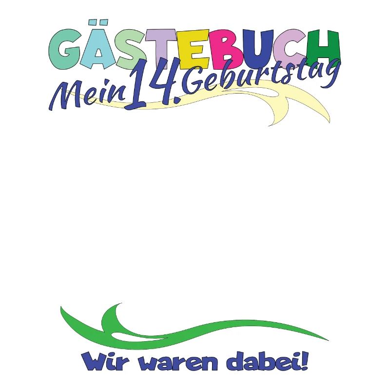 14. Geburtstag Mädchen & Junge Gästebuch