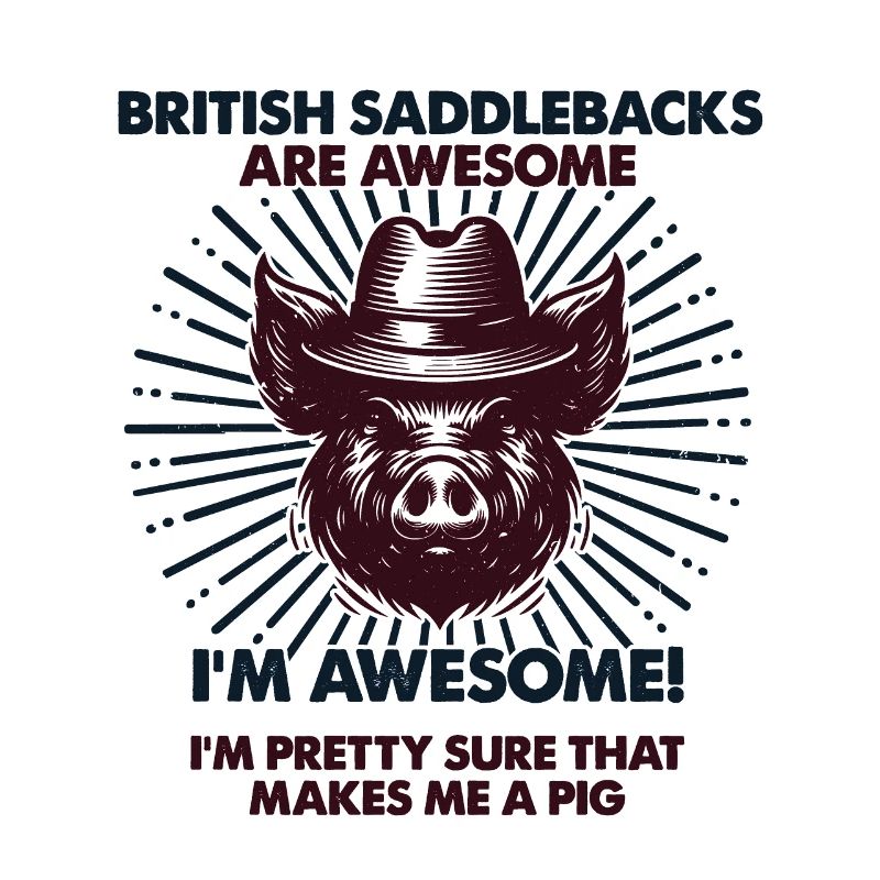 Cochon papa maman - fermier britannique Saddleback