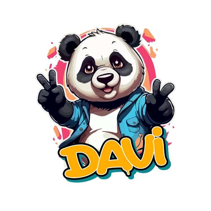 DAVI - Beau nom de garçon avec Cool Panda