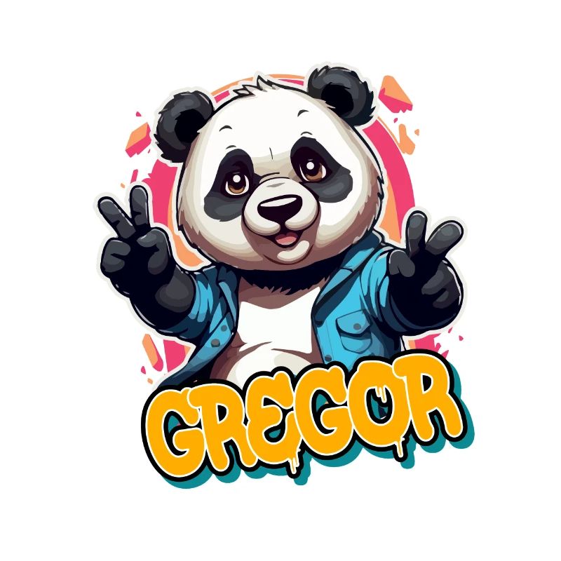 GREGOR - Handsome Boy Name with Cool Panda