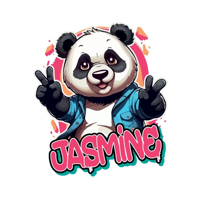 JASMINE - Schöner Mädchen Name mit coolem Panda