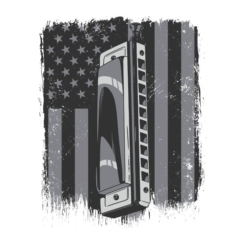 Harmonica drapeau américain harmonique bouche harpe