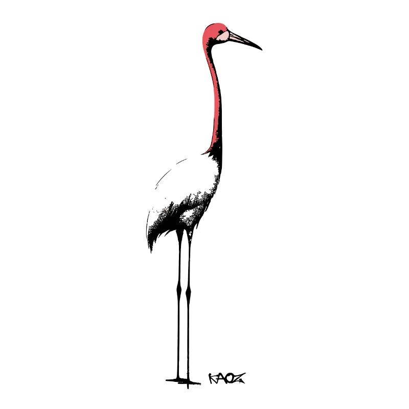 Eleganter Kranich oder Storch