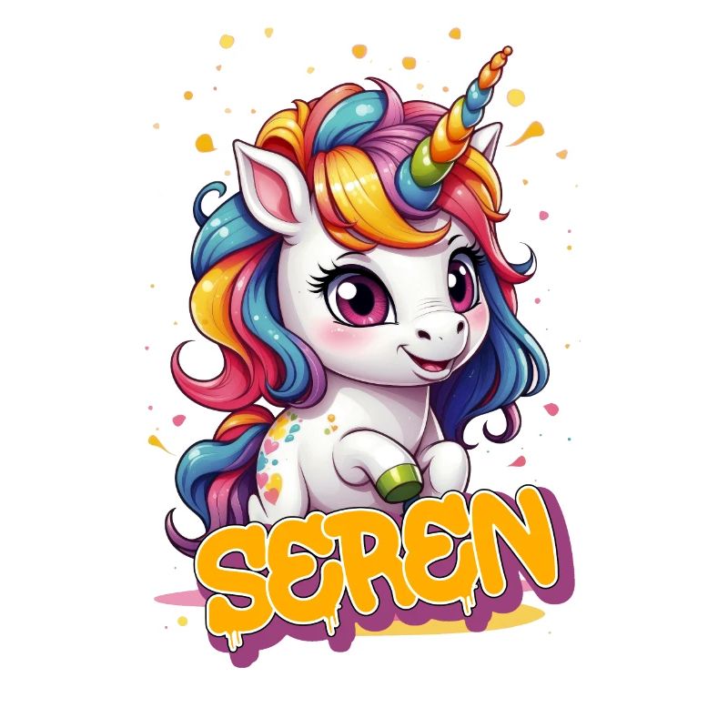 SEREN - Schöner Mädchen Name mit süßem Einhorn