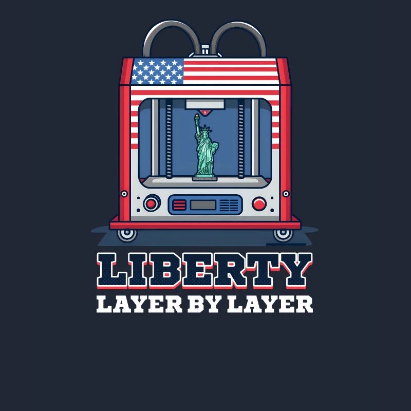 Patriotic 3D Printing Liberty Layer by Layer