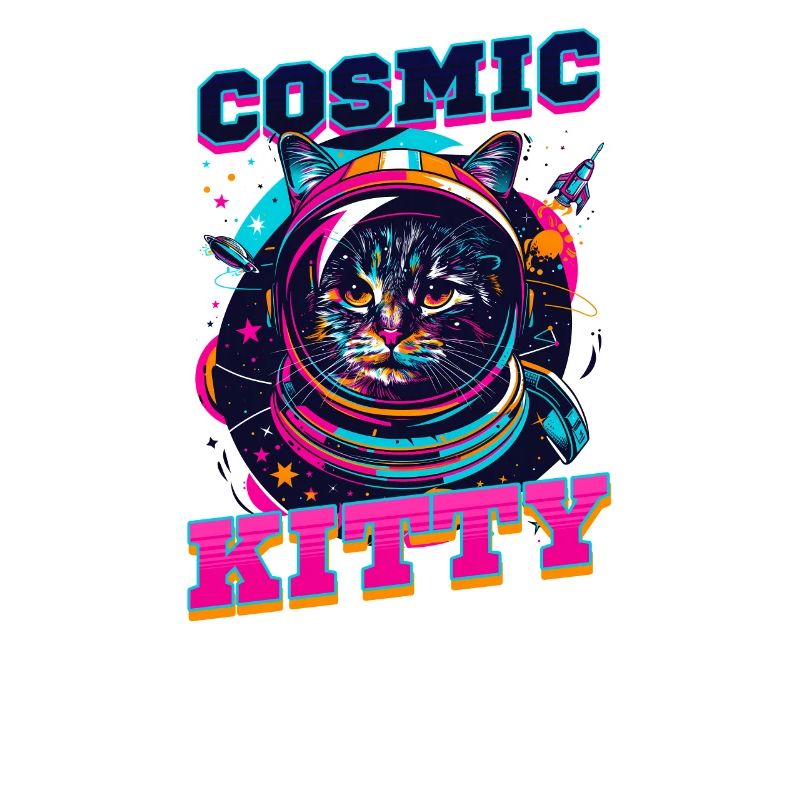 Katze Astronaut Cosmic Kitty