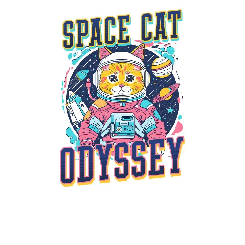 Astronaute de l’espace de l’Odyssée du chat de l’espace