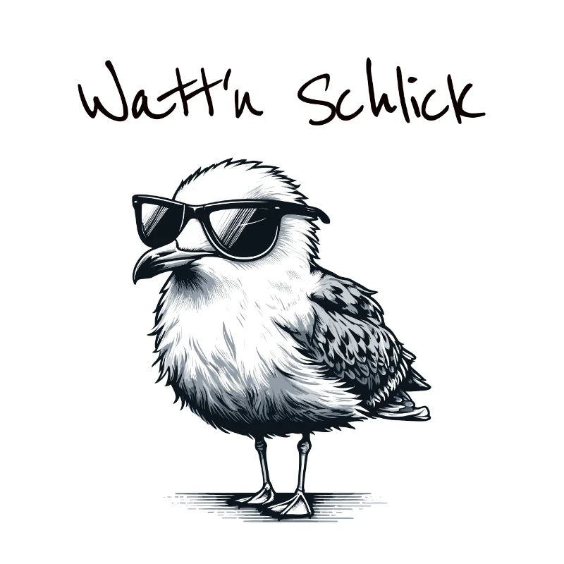 Watt'n Schlick Funny mudflat hike seagull saying