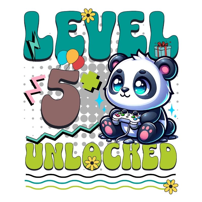 5th Birthday Level Unlocked Gaming Panda