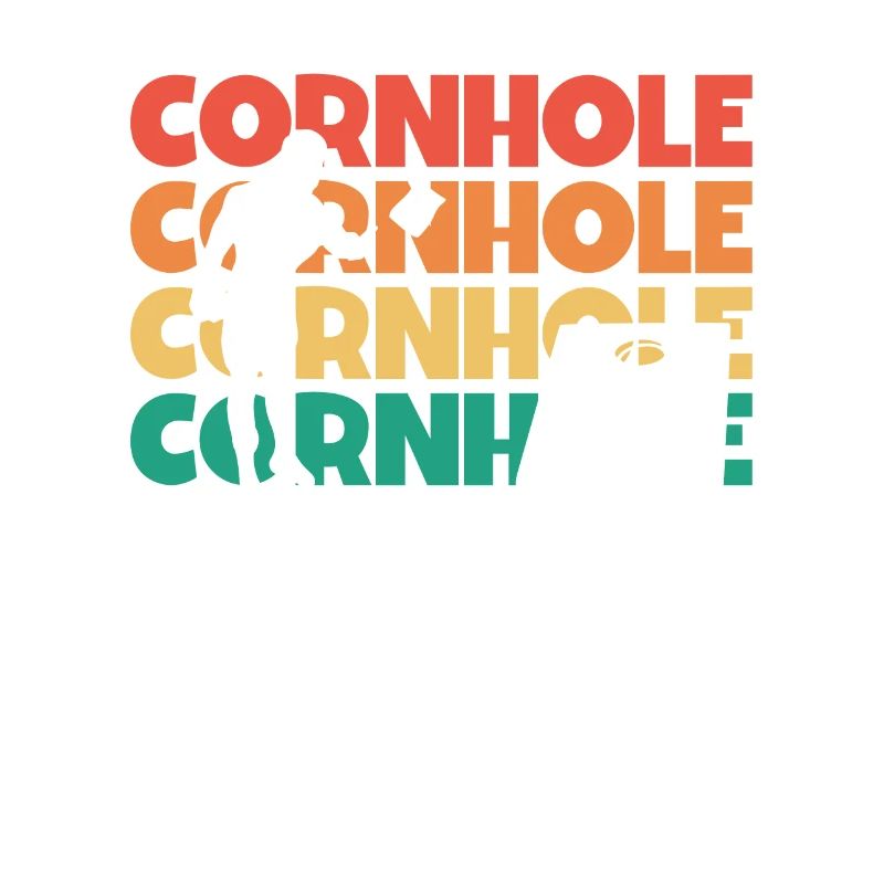 Cornhole Retro Text Spiel Bretter Sitzsack Cornhole